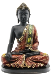 Black and gold resin buddha figure